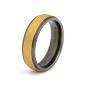 Preview: 6 mm Titanring mit schwarzem und goldenem Finish - Duplus Black Gold
